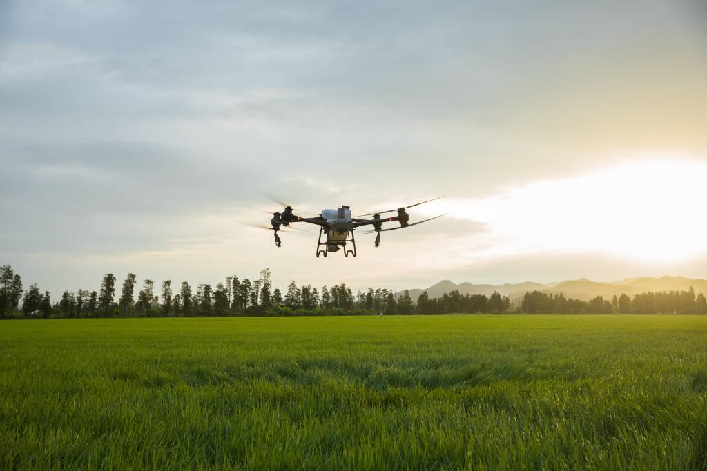 Spraying drones increase productivity results in agribusiness.